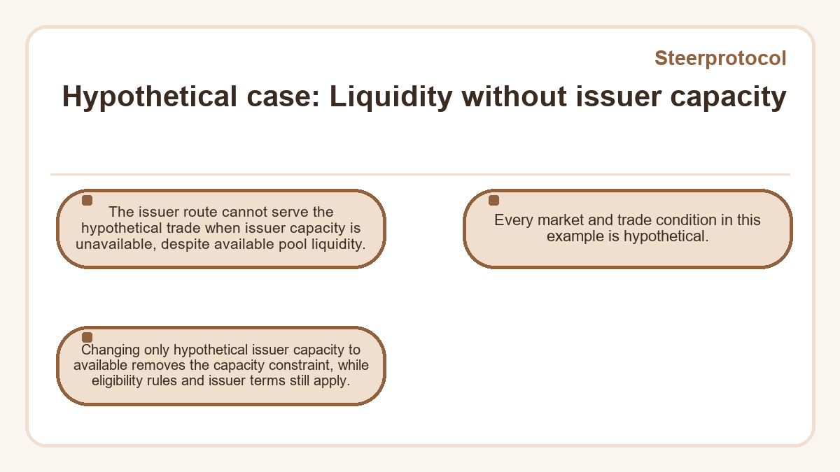Steerprotocol: Hypothetical case: Liquidity without issuer capacity - illustration